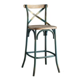 Acme Furniture Zaire Antique Turquoise Oak Bar Chair